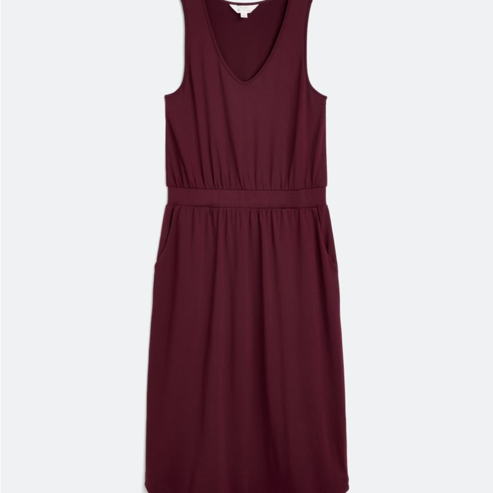 Elegant Burgundy Sleeveless Dress